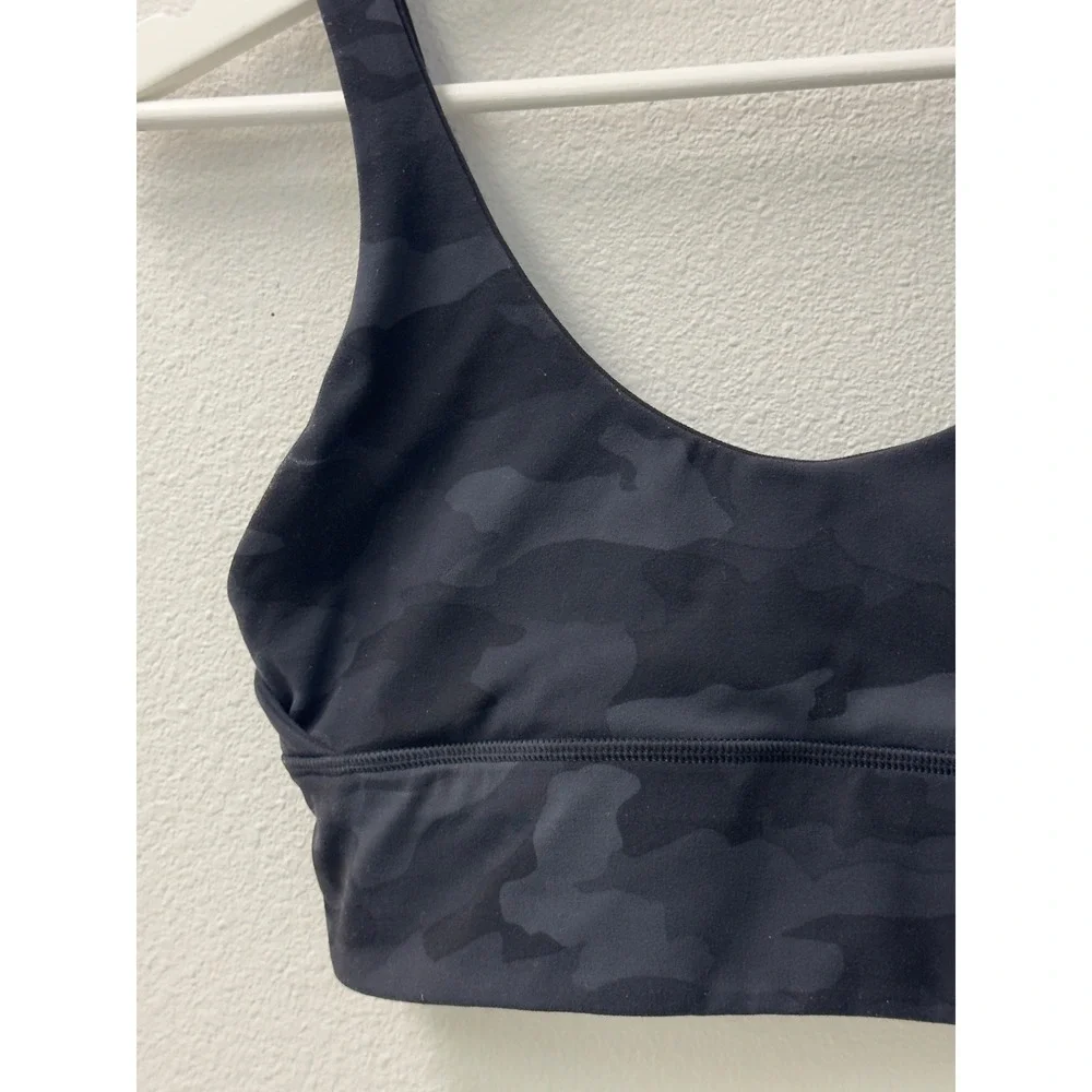 Lululemon Align Reversible Bra 8 Black Camo Nulu Yoga Sport Yoga Athleisure